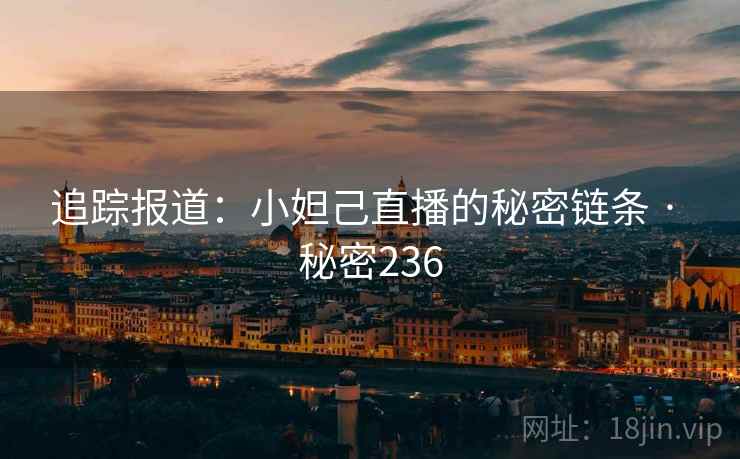 追踪报道：小妲己直播的秘密链条 · 秘密236