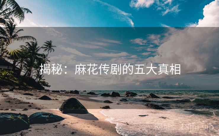 揭秘：麻花传剧的五大真相